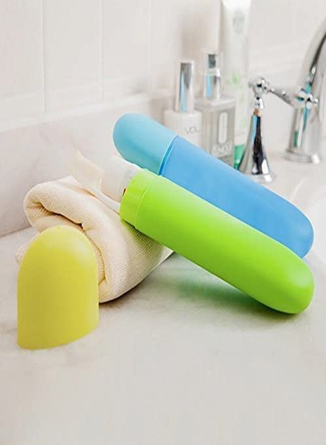 PUTHAK Plastic 2 Pcs Toothbrush Toothpaste Travel Container Cases, Toothbrush Case Storage Box Holder With Hanger, Portable Spoon Fork Storage Case For Travel, Family, Camping, School-Multicolor - Image 4